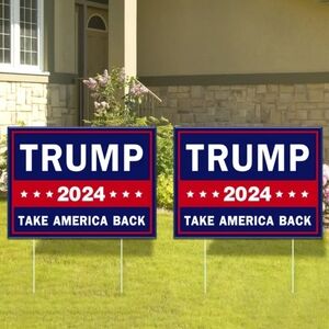 2Pcs  Trump 2024 Yard Signs